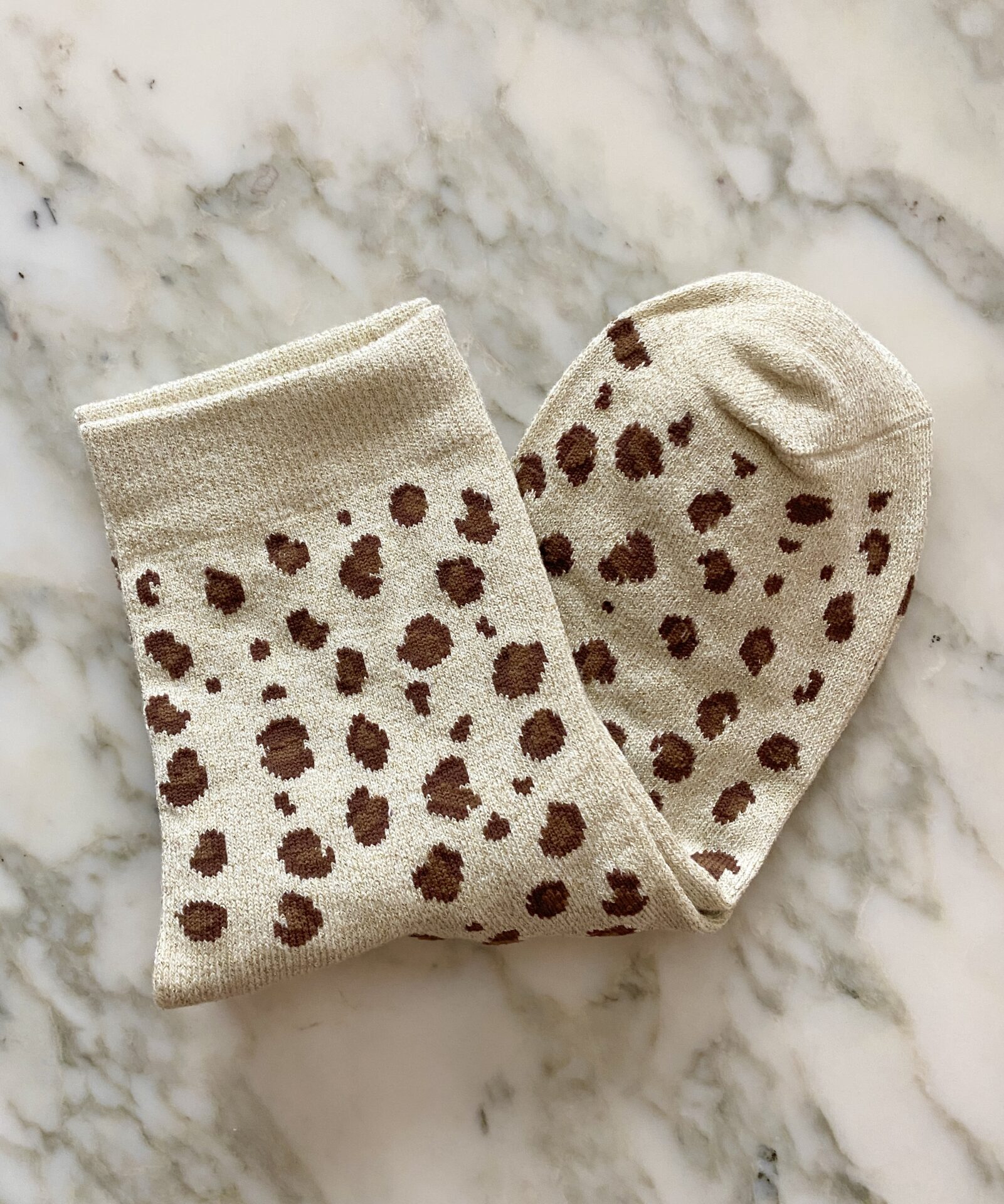 chaussettes paillettes coeur doré 36/40