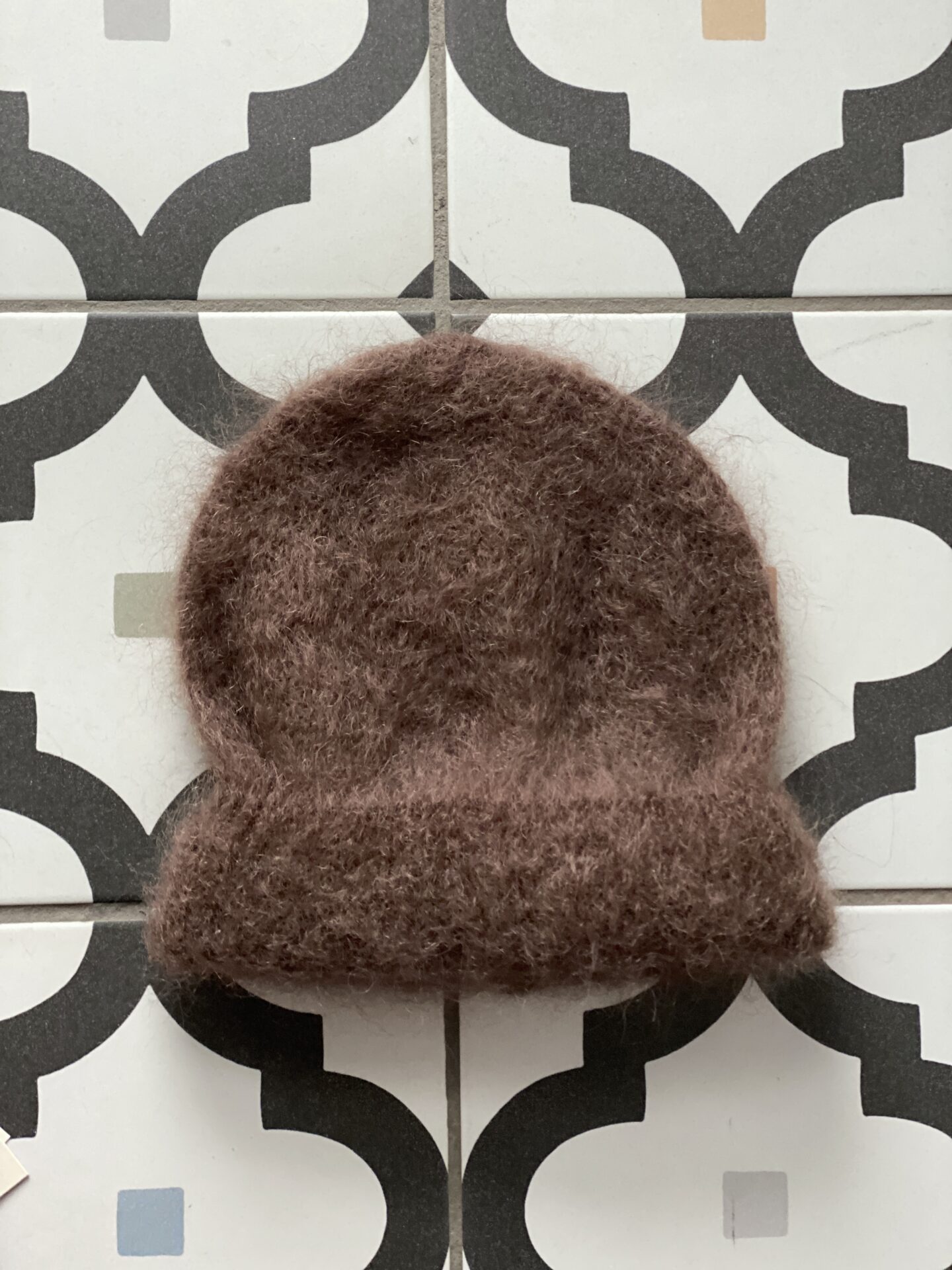 bonnet kid mohair marron