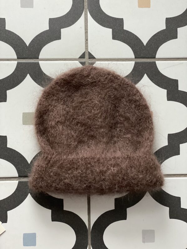 bonnet kid mohair marron