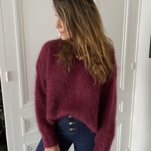 pull kid mohair magenta