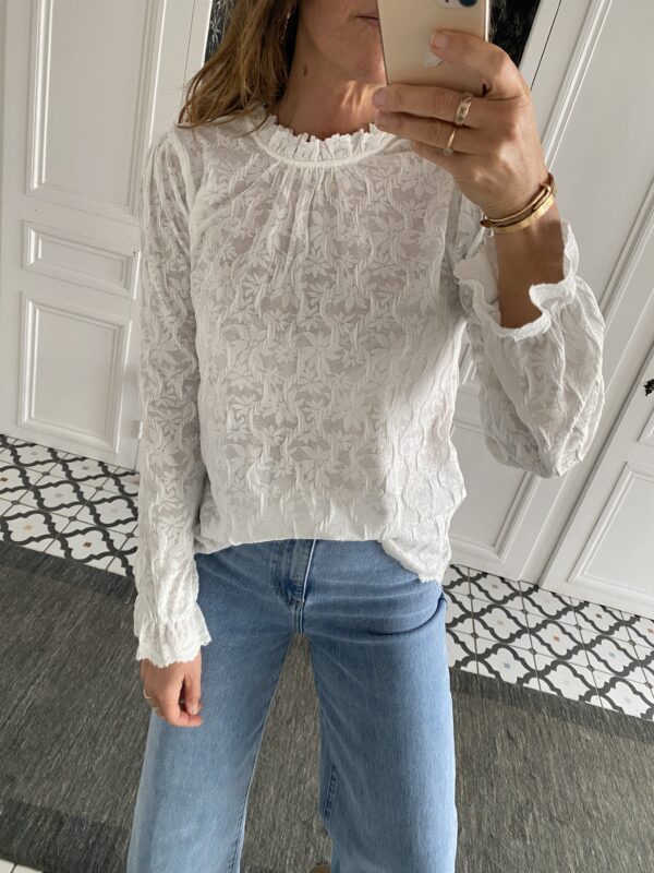 blouse dentelle blanc